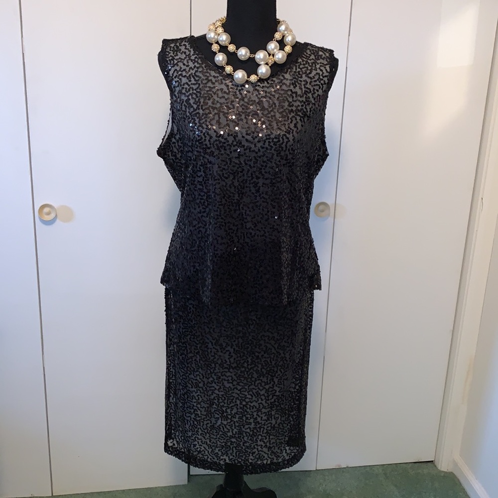 Talbots 2 piece sequined skirt and top
